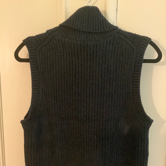 Navy Michael Kors Sleeveless Turtleneck Sweater M - Picture 5 of 5